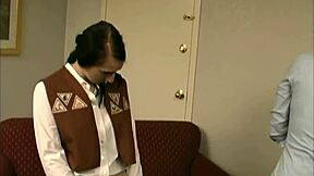 Samara Mae as Girl Scout Receives Bare Ass OTK Hand Spanking