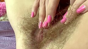 Monster Hairy Pussy Masturbation with Huge Clit Rubbing to Orgasm!
