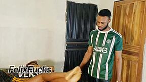 two lesbian friends caught in sex, but then enjoy stepbro's fat dick together