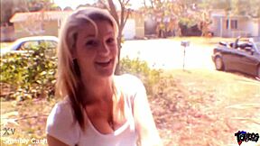 Horny Blonde Cutie Shows Exercise Ball Then Goes Balls Deep On Big Black Cock