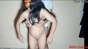 Step brother pounds hot sister to squirting orgasm!