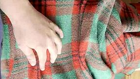 my shy neighbor does cunnilingus under the blanket