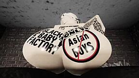 pov roblox white snow bunny rides you in a fun game