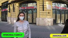 Czech brunette Taylee Woods explores Budapest with friends