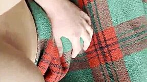 my shy neighbor does cunnilingus under the blanket