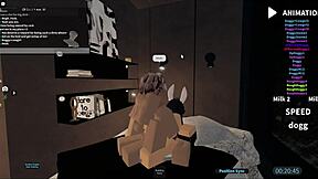 Hey, that slut's getting gangbanged in a roblox condo!