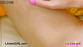 Sophisticated Brunette Model Reveals Sexy Body on Sofa