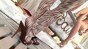 Nonstop Lesbian Foot Play Featuring Lepidoptera and Mya Diamond in Pantyhose