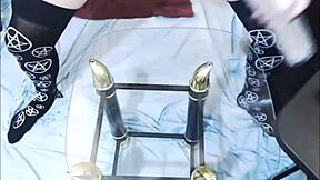 Sexy Emo Tranny Licks Her Own Cum Orgasm