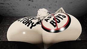 pov roblox white snow bunny rides you in a fun game