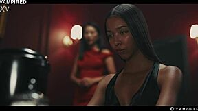 Black Vampire Lesbian Lia Lin Preys On Asian Girl Bunny Brownie
