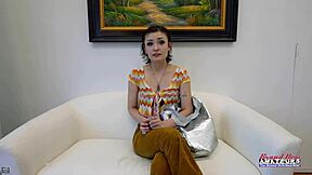 Petite Brunette Wendy Rubs Pussy Then Gets Banged After BJ