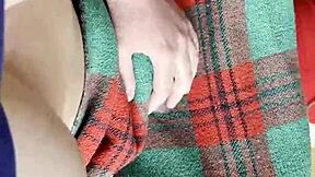 my shy neighbor does cunnilingus under the blanket