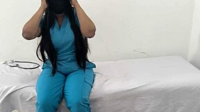 Big ass nurse masturbates juicy pussy in hospital