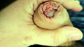 Lots of precum while edging my unique cock in this homemade solo session.