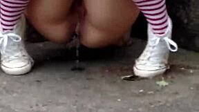 Risky public piss at a hydroelectric plant, just a piss whores mid-day fantasy.