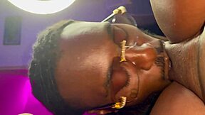 My husband devours my pussy until I orgasm in this homemade ebony couple video.