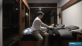 Gorgeous Horny Ema Gets Drilled Sucks Cock Rides In Rough 3some With Unexpected Audience