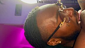 My husband devours my pussy until I orgasm in this homemade ebony couple video.