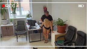 Office Fuckfest: Slut Ravished While Hubby’s Home