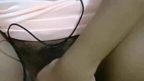 when husband works, housewife masturbates big pussy alone