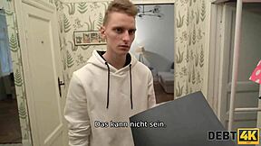 Debt4k Russian Shopaholic Fucked By Debt Collector In Husband's Presence