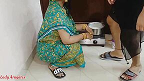 Early in Morning Fucking My Maid in Kitchen When She Preparing Chicken for Me and Family