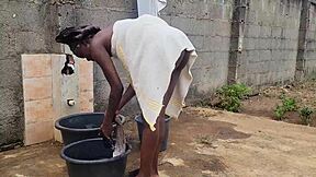 Sex Addicted Housewife Fucks Husband's Brother Outside