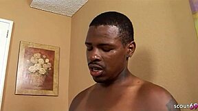 Skinny Mature with Saggy Tits and Big Nipples Gets Fucked and Creampied by Big Black Cock