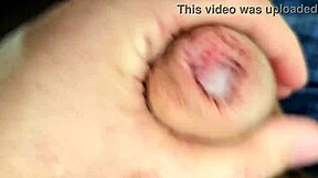 Lots of precum while edging my unique cock in this homemade solo session.