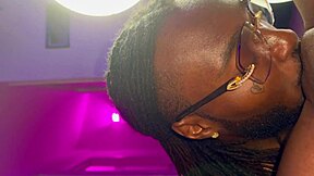 My husband devours my pussy until I orgasm in this homemade ebony couple video.