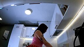 Is That The Hottest Redhead Tattoo Cheerleader Showing See-Through Panties?