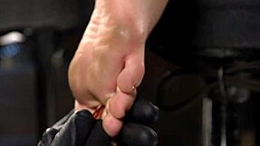 Slut drools over ballgag during torment!