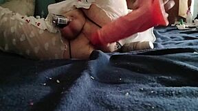 Dildo plunges deep into anal for intense homemade pleasure