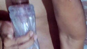 Intensely fucking see-through ass with toys