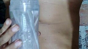 Intensely fucking see-through ass with toys