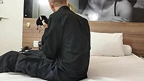 Intense motel fuck with creampie and deepthroat backstage action