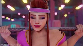 Brigitte Trains Shadows In Gym With Horny Kissing And Pussy Licking