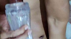 Intensely fucking see-through ass with toys