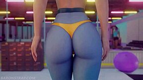 Brigitte Trains Shadows In Gym With Horny Kissing And Pussy Licking