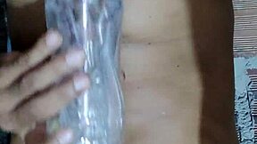 Intensely fucking see-through ass with toys