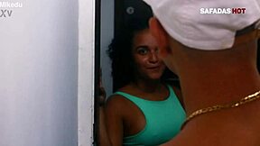 enjoying a conversation with the attractive young woman