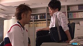 Hot Students Tease Teacher's Bush With Toys