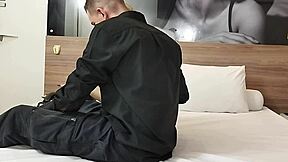 Intense motel fuck with creampie and deepthroat backstage action