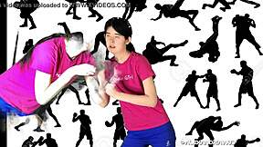 Fight Night Starring Alexandria Wu And Clifford Bryant In Interracial Wrestling Match