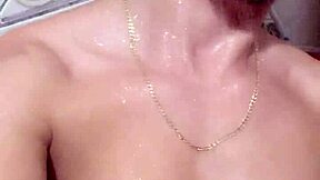 Enjoying a solo session in the bath