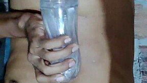 Intensely fucking see-through ass with toys