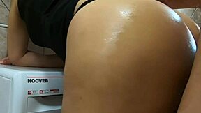 Unfaithful Wife Screams on Washing Machine!