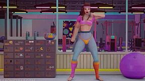 Brigitte Trains Shadows In Gym With Horny Kissing And Pussy Licking