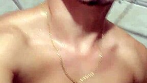 Enjoying a solo session in the bath